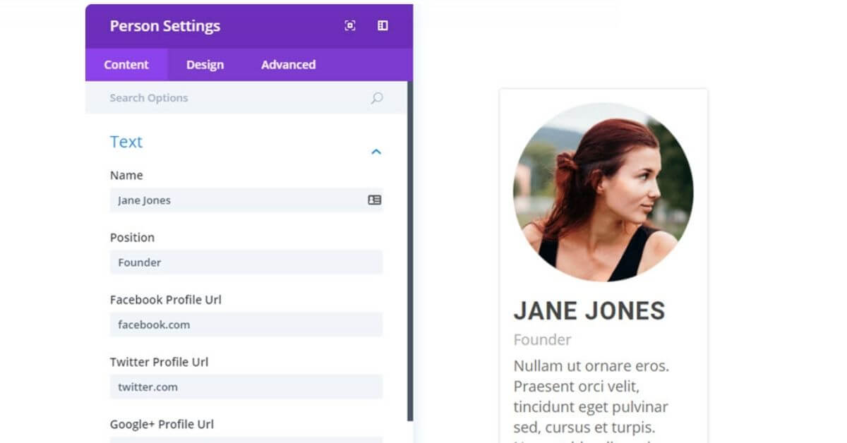 webzang website person module