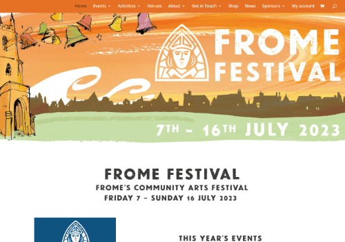 frome festival awesome website design