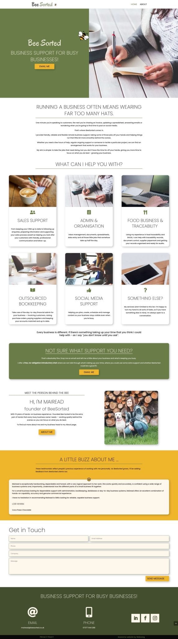 screencapture-bee sorted wordpress website homepage